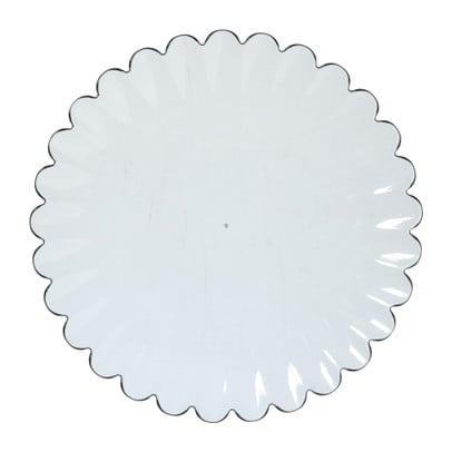 Ontbijtbord geschulpt - groen - ø22.9x2.1 cm