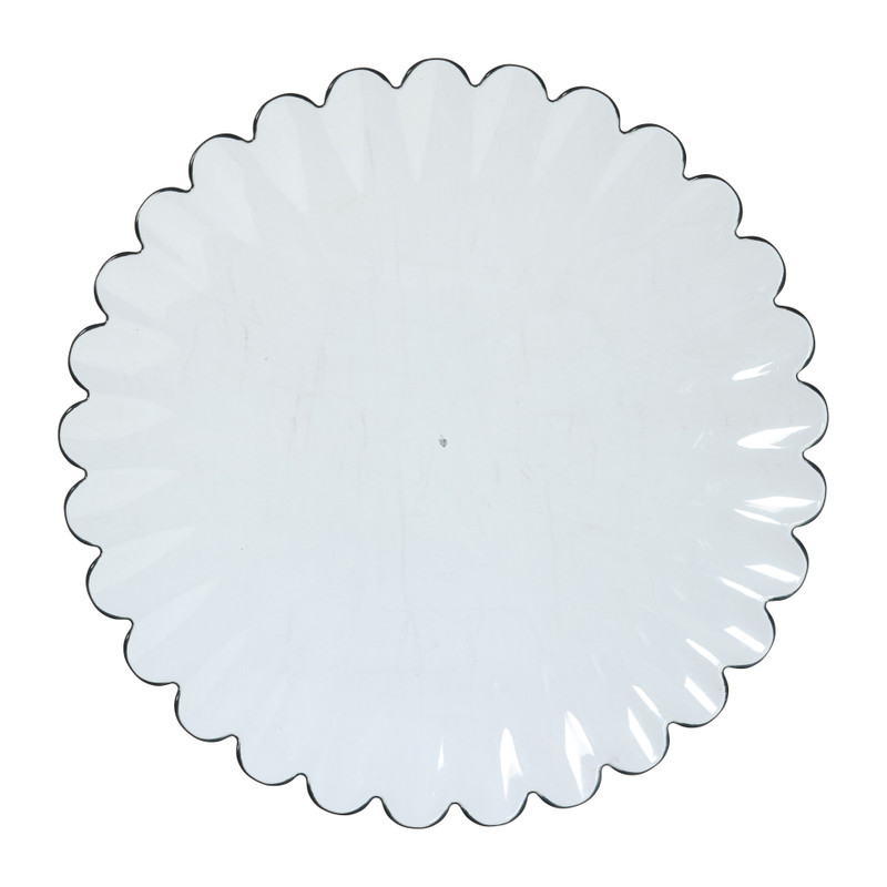 Ontbijtbord geschulpt - groen - ø22.9x2.1 cm