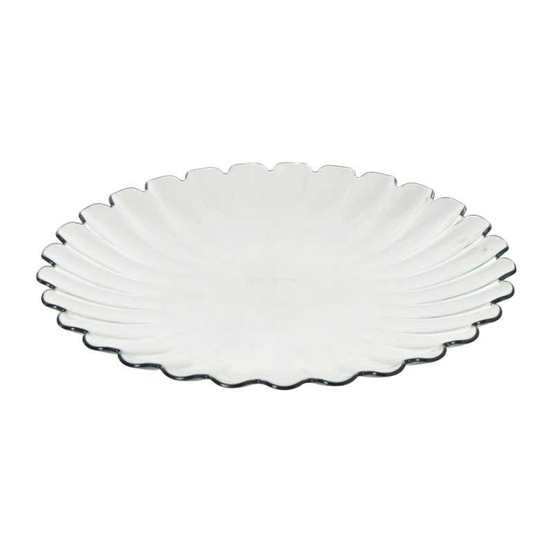 Ontbijtbord geschulpt - groen - ø22.9x2.1 cm