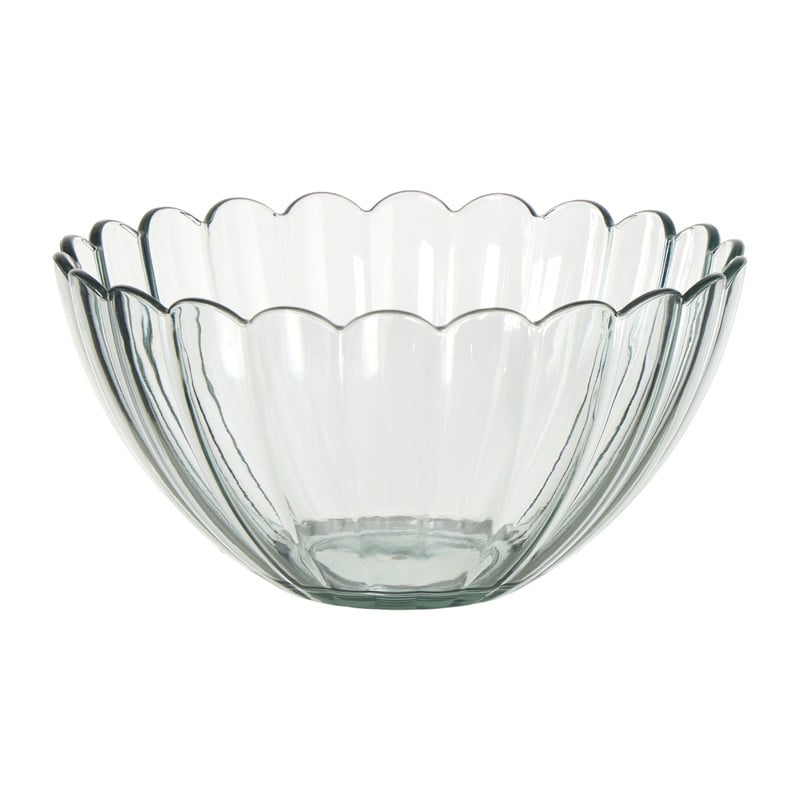 Schaaltje groot geschulpt - groen - ø15.4x7.5 cm