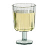 Waterglas op stam geschulpt - groen - 340 ml