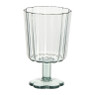 Waterglas op stam geschulpt - groen - 340 ml