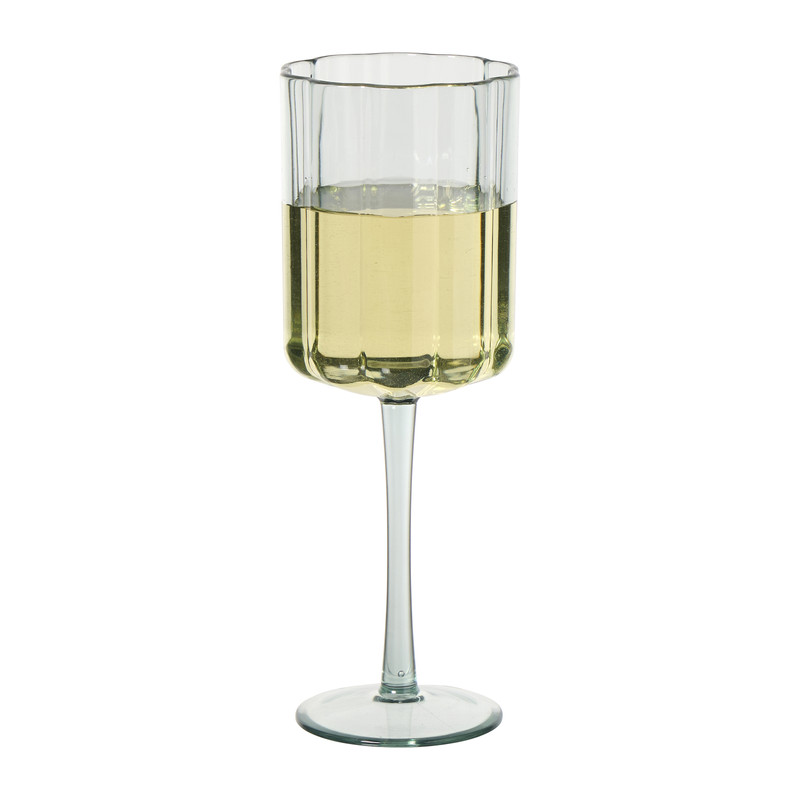 Wijnglas geschulpt - groen - 370  ml