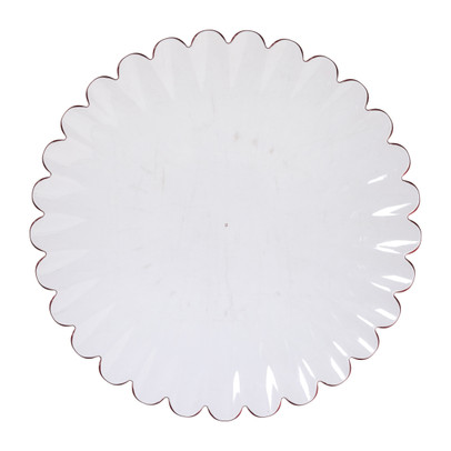 Dinerbord geschulpt - roze - ø28x2.5 cm