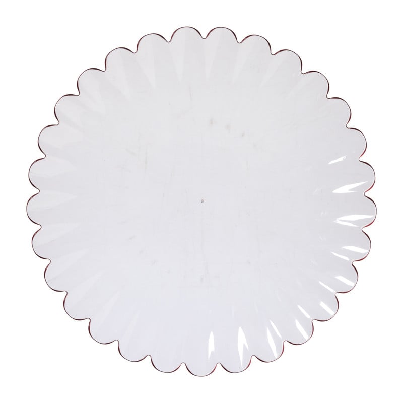 Dinerbord geschulpt - roze - ø28x2.5 cm