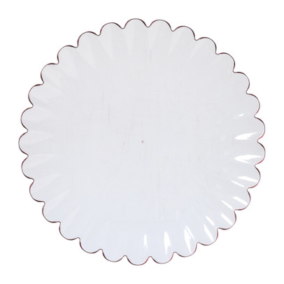 Ontbijtbord geschulpt - roze - ø22.9x2.1 cm
