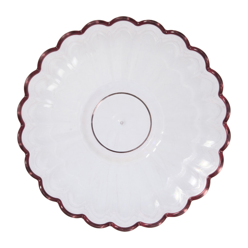 Schaaltje groot geschulpt - roze - ø15.4x7.5 cm