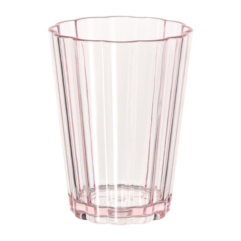 Beker geschulpt - roze - 400 ml