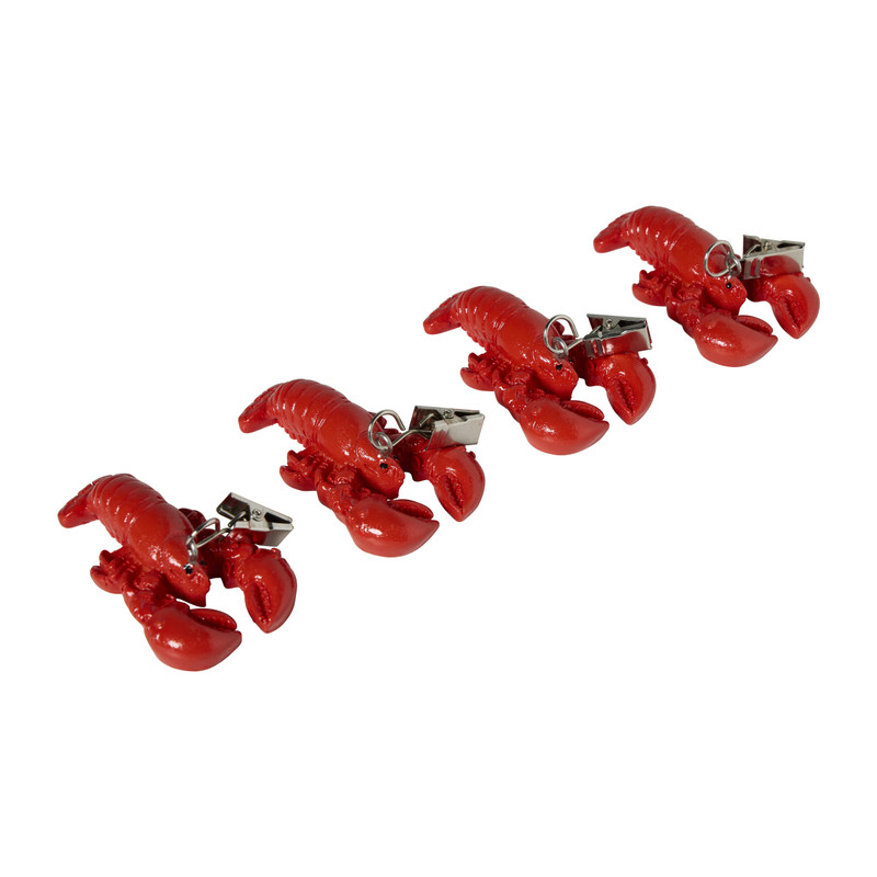 Tafelkleedgewichten kreeft - rood - set van 4