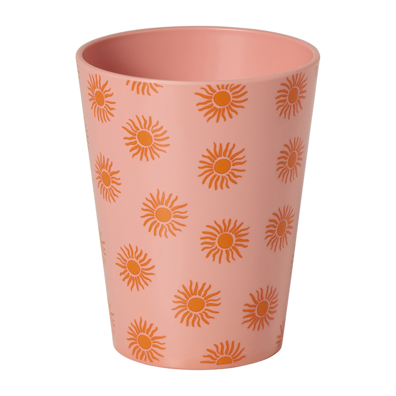Cup zonnetjes - roze/oranje - 340 ml