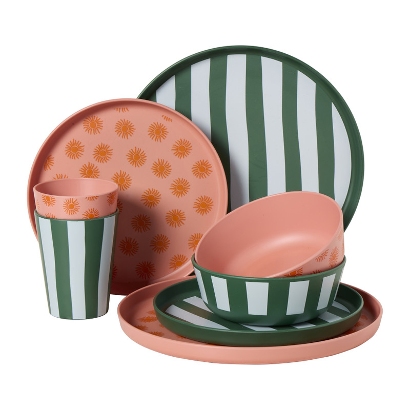 Cup zonnetjes - roze/oranje - 340 ml