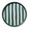 Dinerbord streep - groen/wit - ø26.5x2 cm