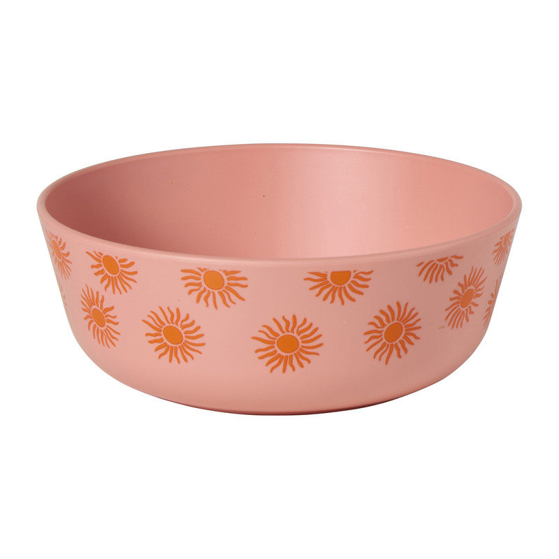 Schaaltje zonnetjes - roze/oranje - ø15x5.6 cm