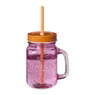 Mason jar palmboom - roze - 450 ml 