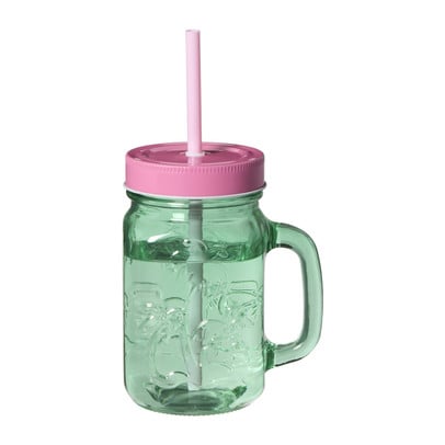 Mason jar palmboom - groen - 450 ml