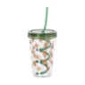 Drinkbeker zonnetjes - groen/oranje - 380 ml