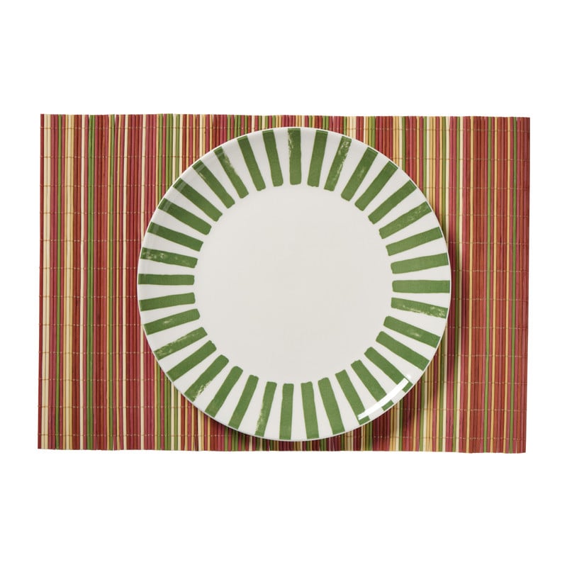 Placemat streepjes - multikleur - 30x45 cm