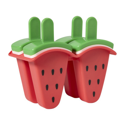 Ijsvormpjes watermeloen - groen/roze - 4 ijsjes