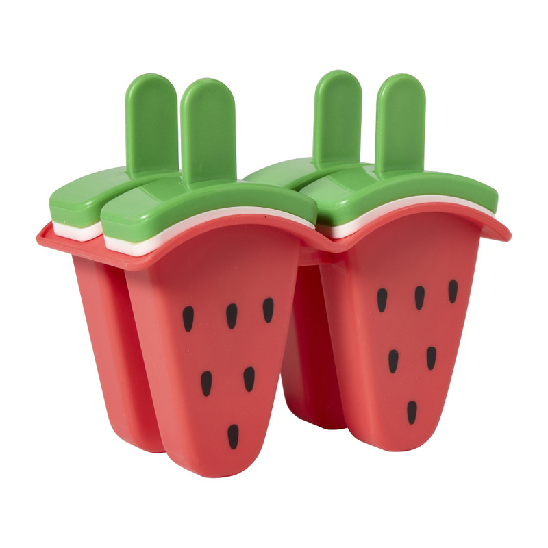 Ijsvormpjes watermeloen - groen/roze - 4 ijsjes