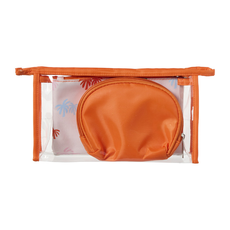 Toilettassen palmboom - multikleur - set van 3
