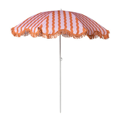 Strandparasol met tassels - oranje/roze - ø160x180 cm