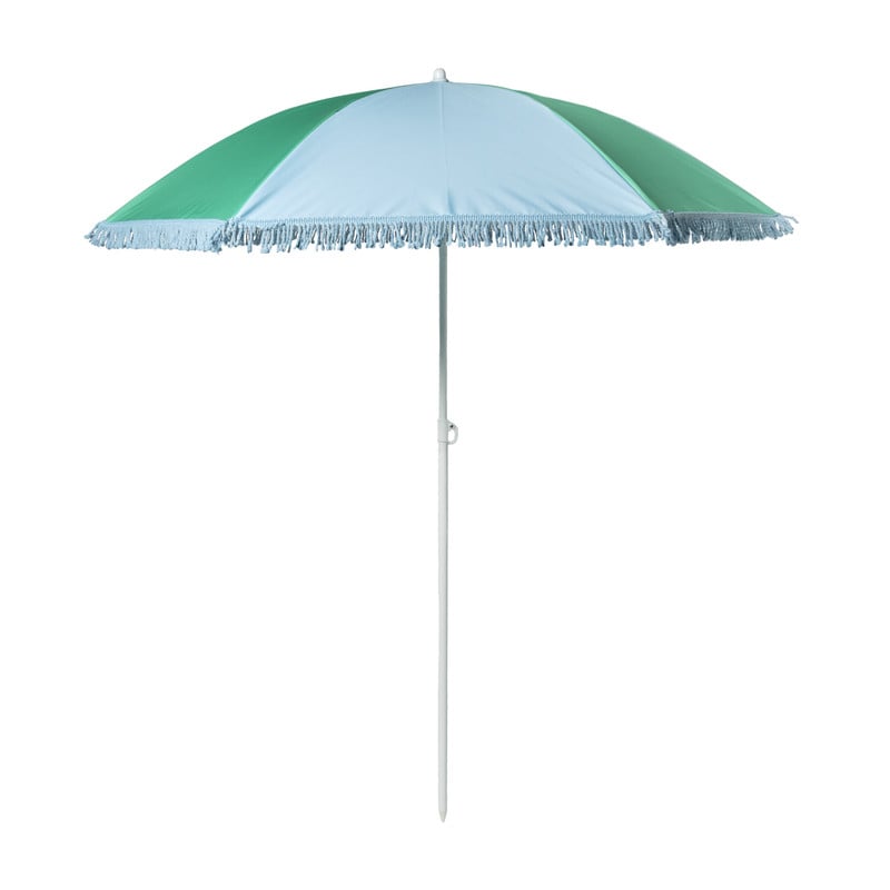 Strandparasol - groen/blauw - ø160x180 cm