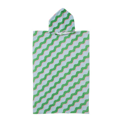 Strandponcho voor volwassenen - multikleur - 75x110 cm