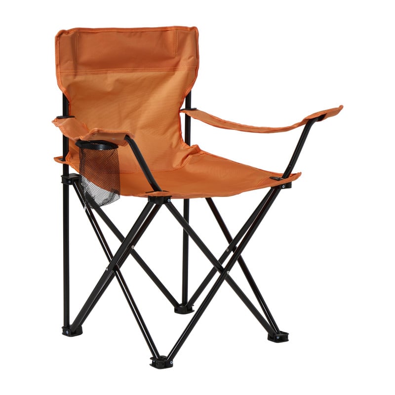 Inklapbare campingstoel - oranje - 80x75x50 cm