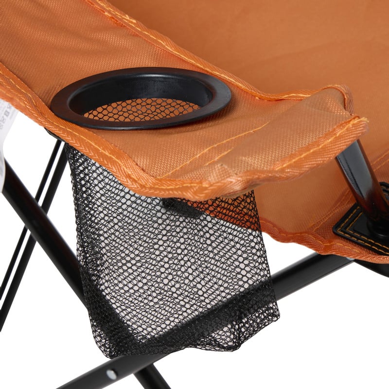 Inklapbare campingstoel - oranje - 80x75x50 cm