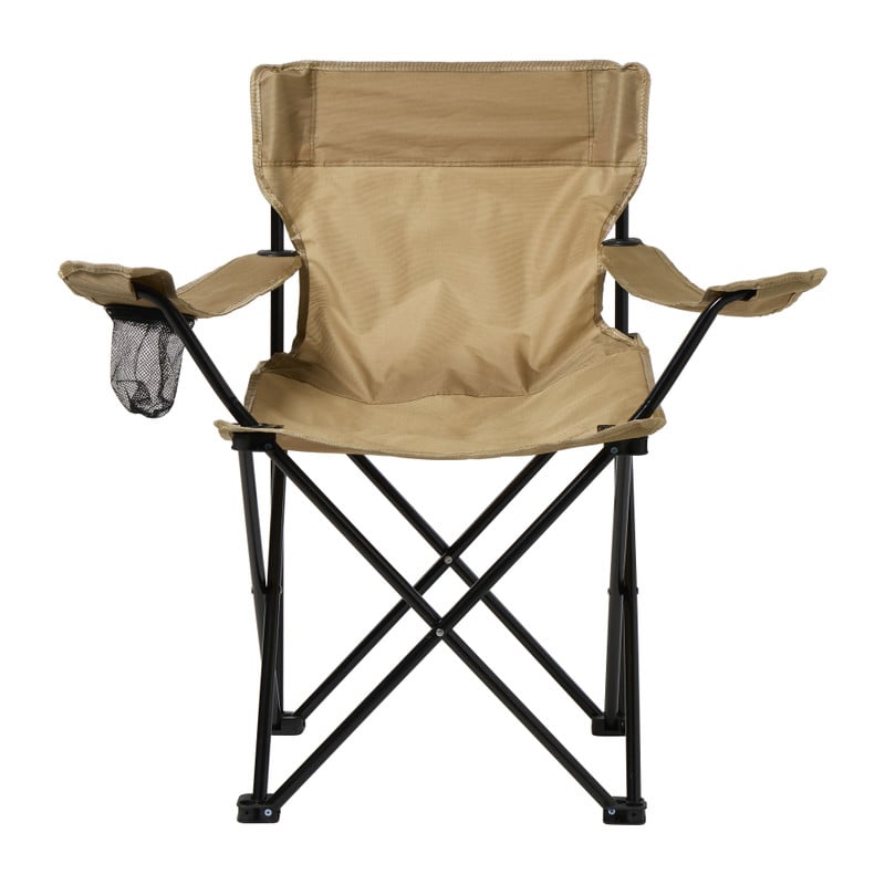 Inklapbare campingstoel - beige - 80x75x50 cm