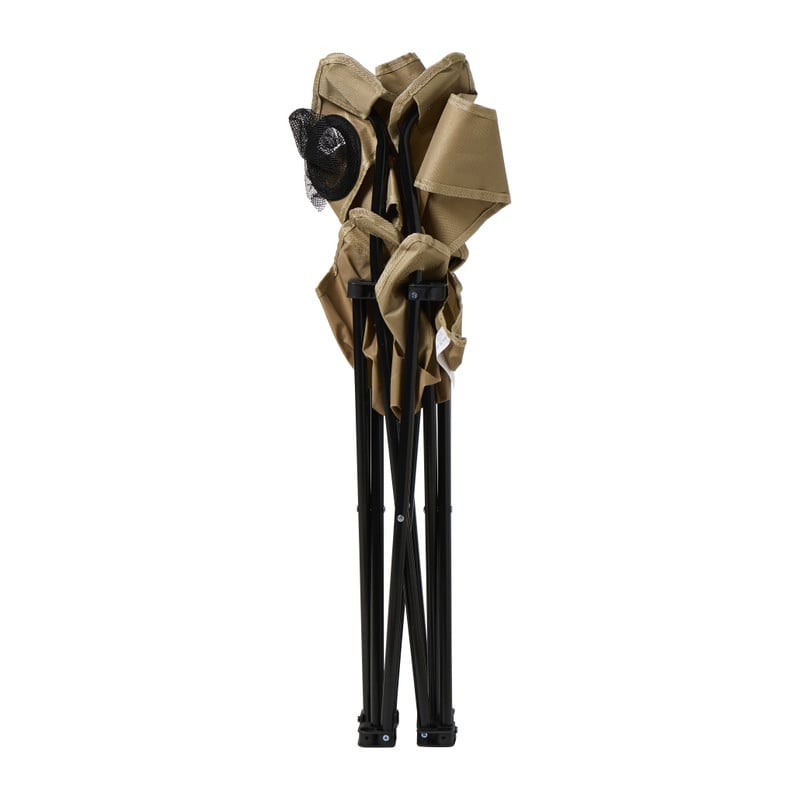 Inklapbare campingstoel - beige - 80x75x50 cm