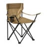 Inklapbare campingstoel - beige - 80x75x50 cm
