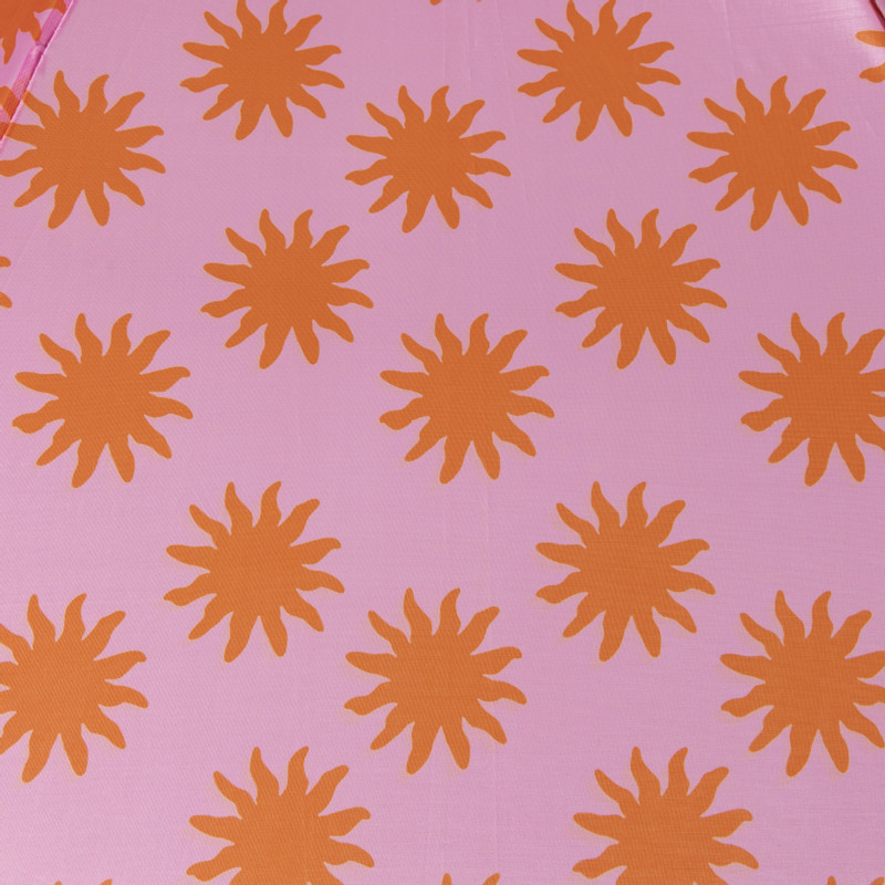 Strandparasol zonnetjes - roze/oranje - ø160x180 cm