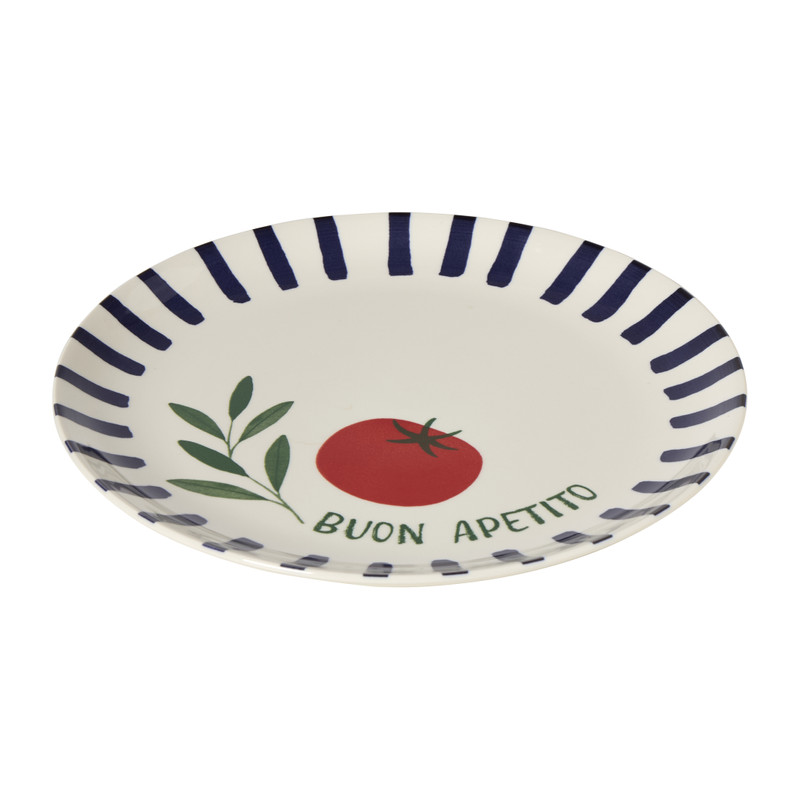 Dinerbord tomaat - blauw/rood - ø26.5x2 cm