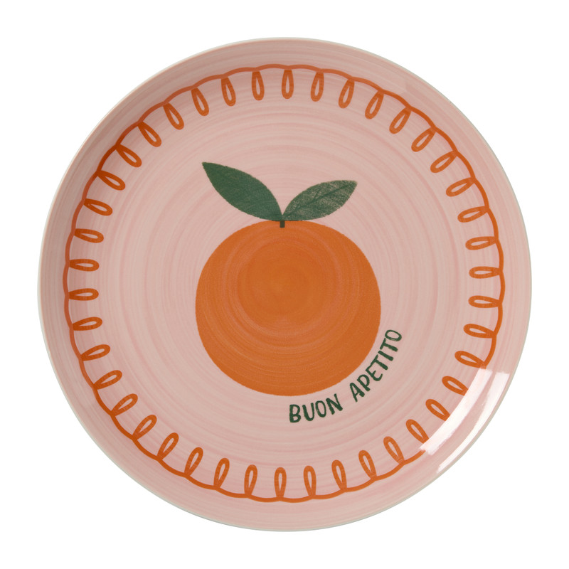Dinerbord sinaasappel - multikleur - ø26.5x2 cm