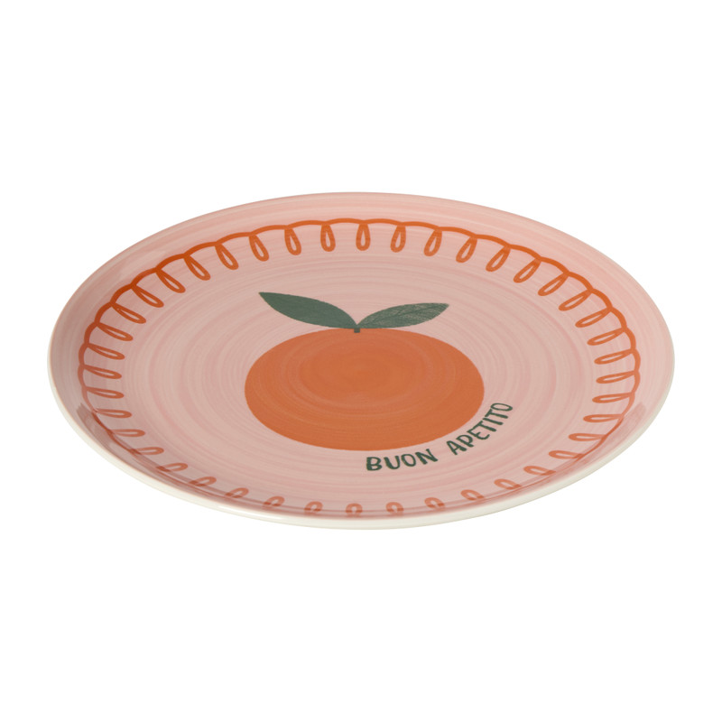 Dinerbord sinaasappel - multikleur - ø26.5x2 cm