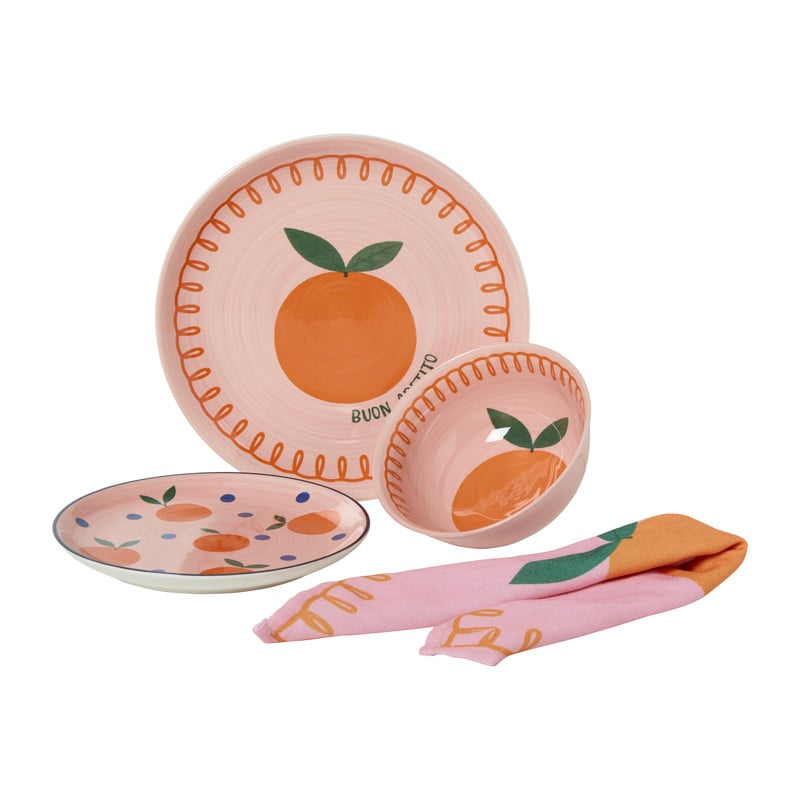 Dinerbord sinaasappel - multikleur - ø26.5x2 cm