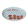 Ontbijtbord tomaat - blauw/rood - ø21x5 cm