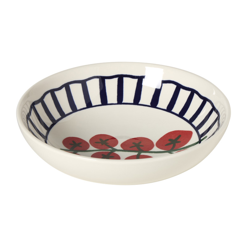 Diep bord tomaten - blauw/rood - ø20x5 cm