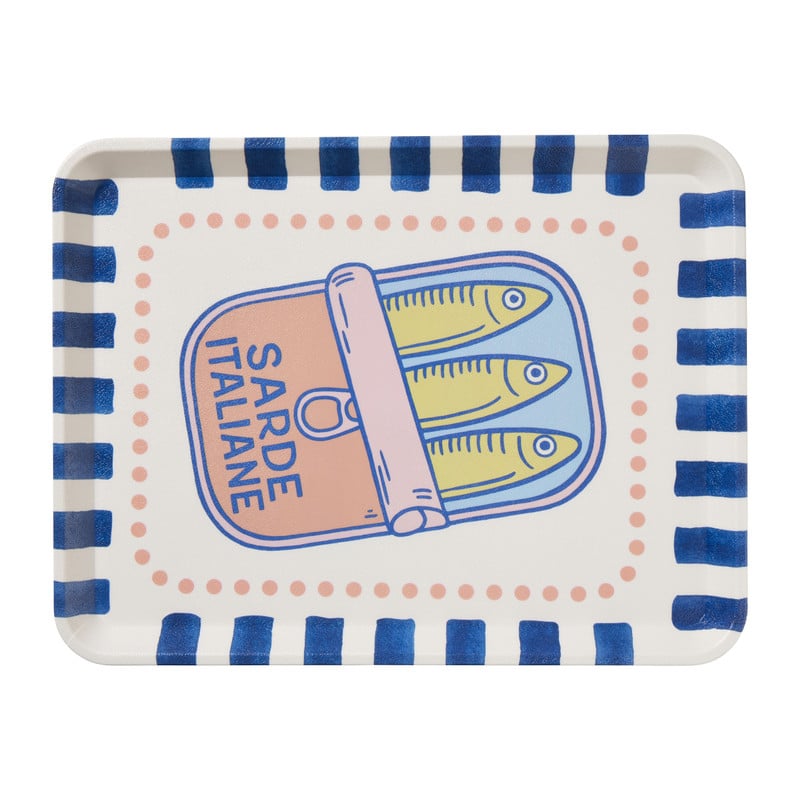 Dienblad sardientjes - multikleur - 2.2x40x29 cm
