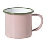 Mok emaille mini - roze/groen - 150 ml