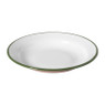 Dinerbord emaille - roze/groen - ø24x3 cm