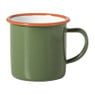 Mok emaille - groen/oranje - 350 ml