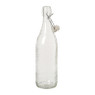 Waterfles met relief groot - transparant - 1 liter