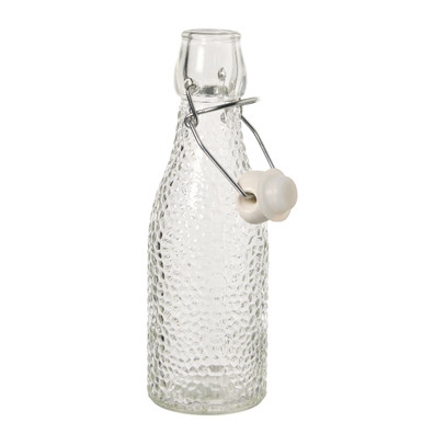 Waterfles met relief klein - transparant - 250 ml