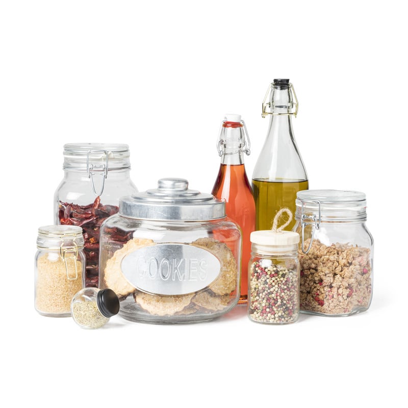 Kruidenpot mini - zwart - glas