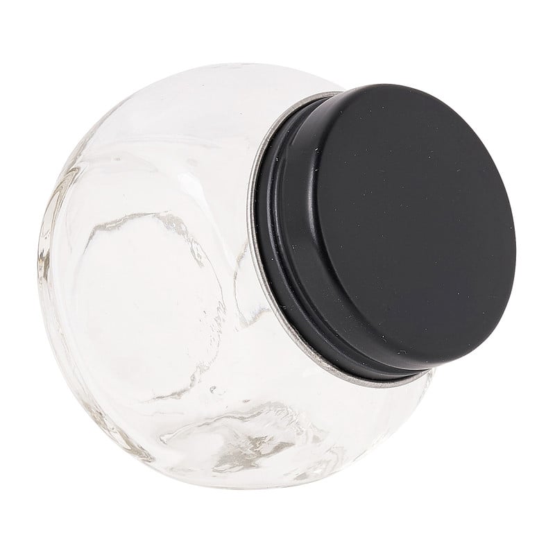 Kruidenpot mini - zwart - glas