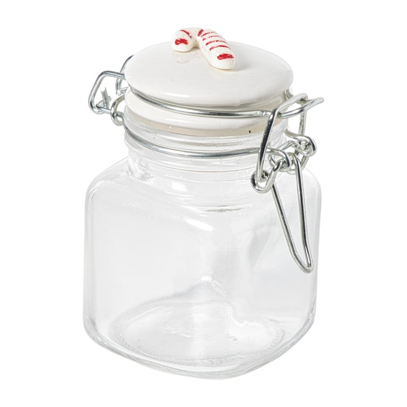 Mini weckpot kerst - transparant - 90 ml - diverse varianten