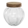 Pot geschulpt acaciahout klein - bruin - 1000 ml