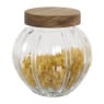 Pot geschulpt acaciahout klein - bruin - 1000 ml